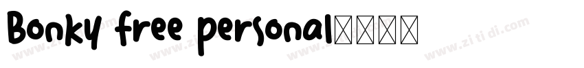 Bonky free personal字体转换
